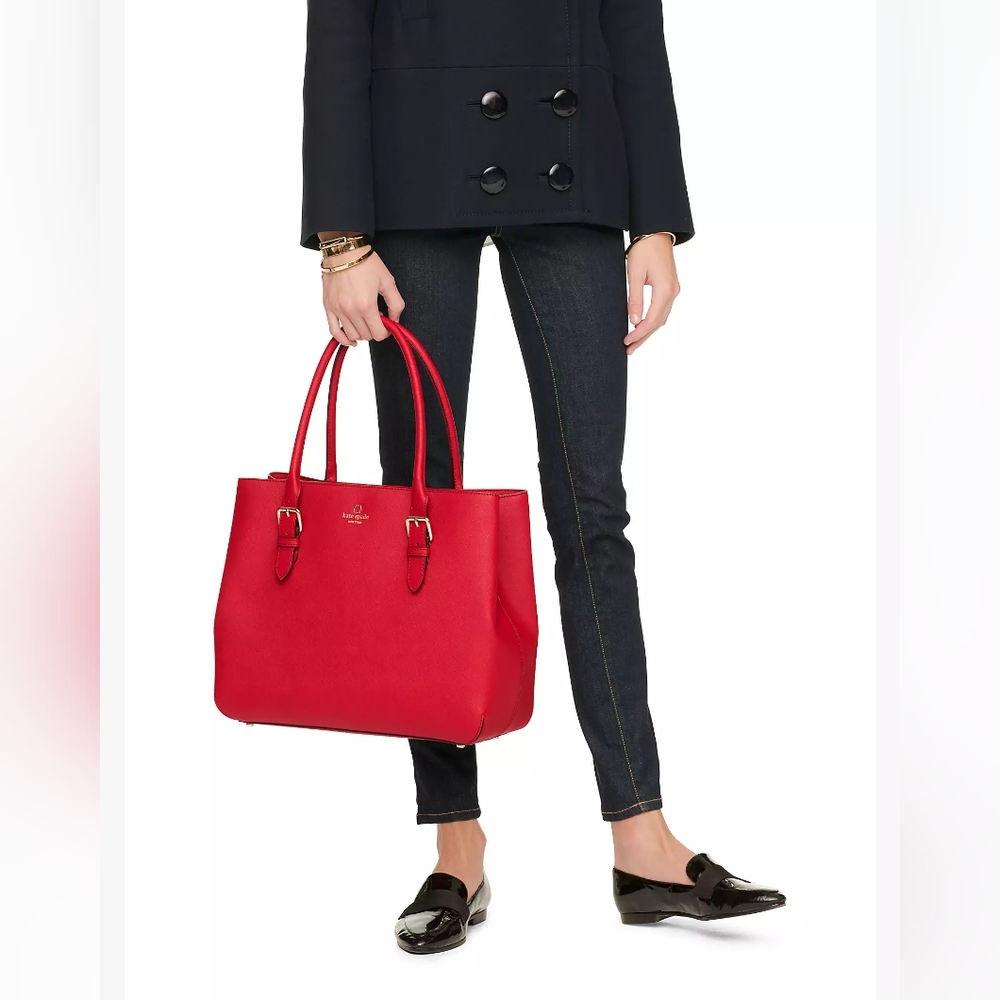 Kate Spade Large Red Cove Street Tote/ handbag/shoulder